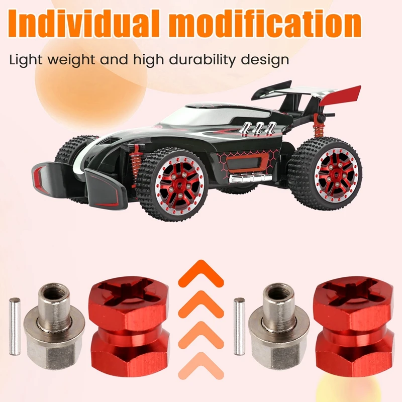 New-4Pcs Aluminum 12Mm Hex Wheel Hub Drive Adaptor Extension Combiner Coupler For 1/10 RC Car Crawler SCX10 D90