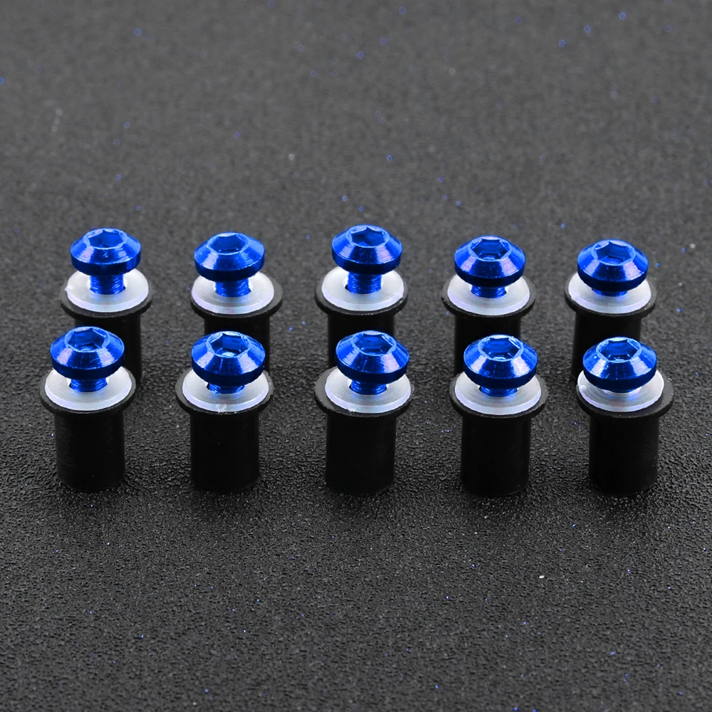 10PCS M5x19mm Windscreen Windshield Bolts Screws Nut Fastener For Yamaha XJ600 XJ600S XJ600NS XJ650 XJ900 XJ900R XJR1300 1300A