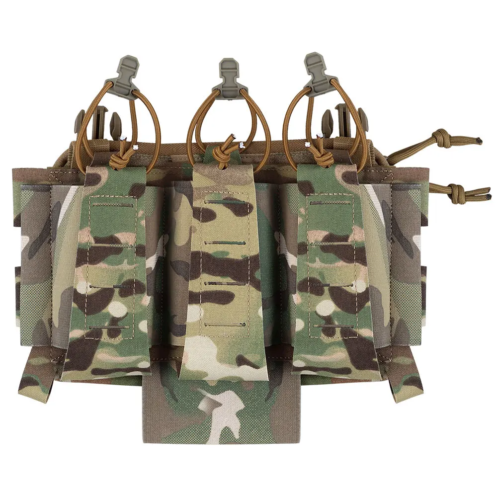 

Elastic 5.56mm triple function kit double -layer disassembly carrying magic stickers tactical military hunting vest accessories