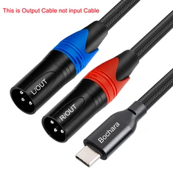 Bochara Premium Braided Dual XLR Male Audio Cable with Built - in Chipset and Enhanced Shielding - 3m (Black Braided)