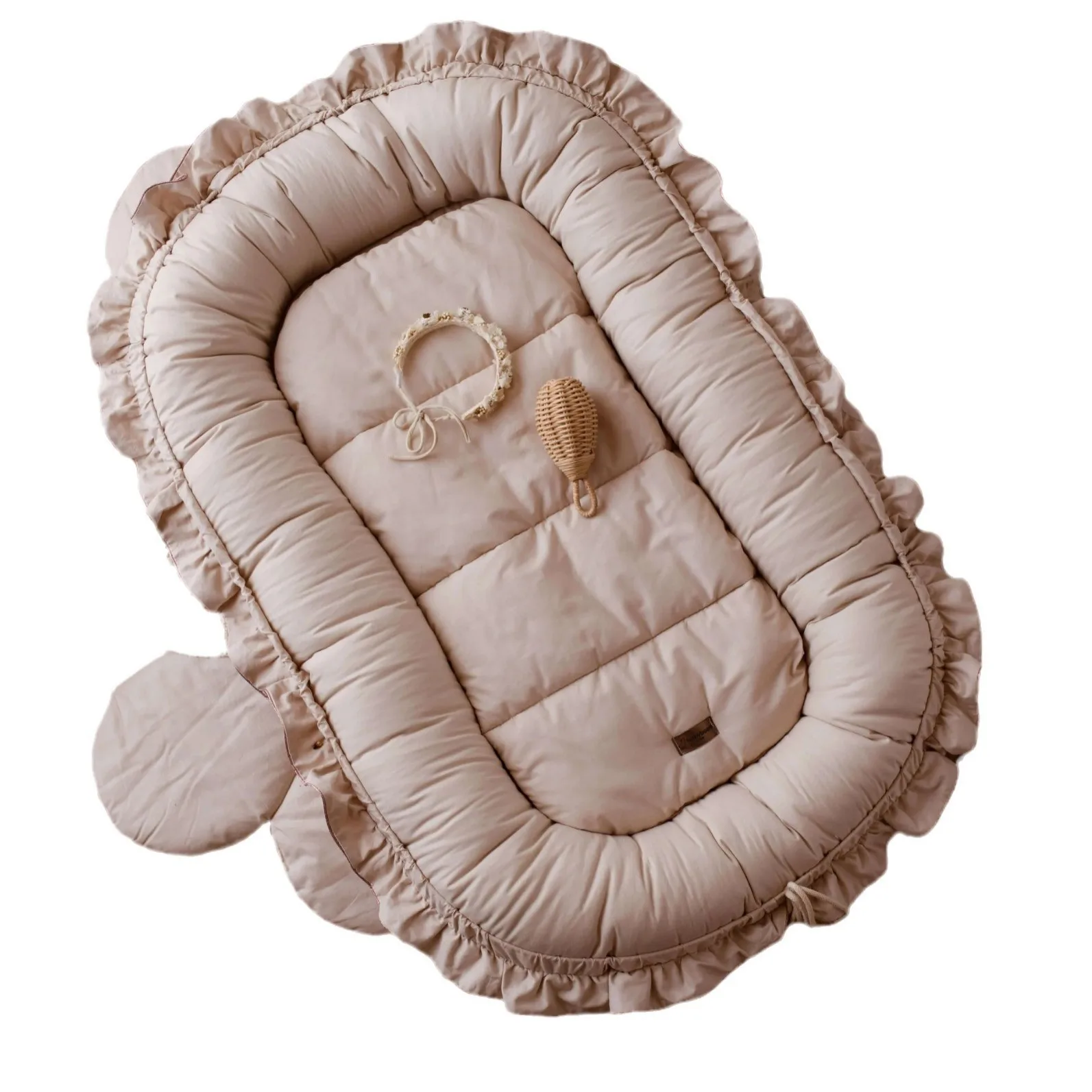 Nuovo cuscino per lettino in cotone di pizzo, lettino portatile per neonati nel materasso da letto, prodotti per bambini - immagine 4