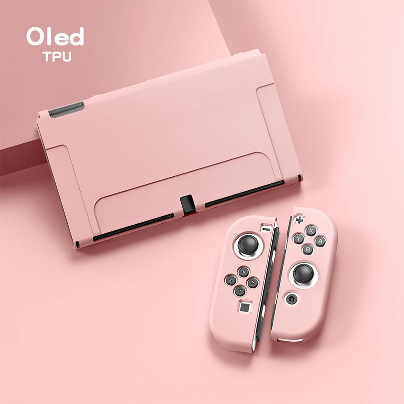 

Protective Case for Nintendo Switch Oled Console Joy-Con Controller TPU Matte Soft Shell Cover Dockable Base Gamepad Accessories