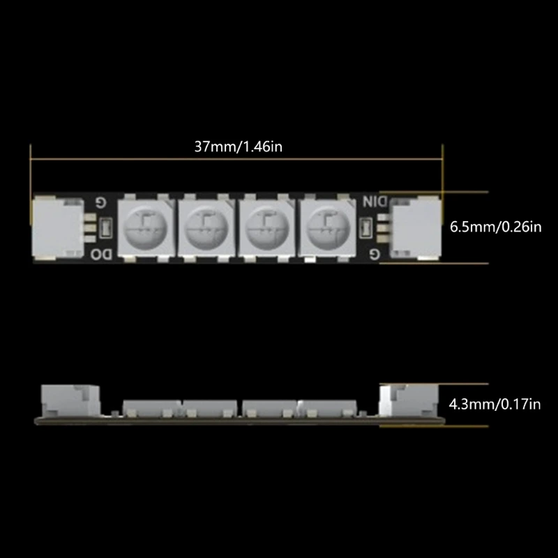 Bandes lumineuses LED programmables 2812 pour drone FPV - Lot de 4