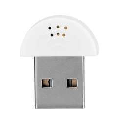 Compact USB Mini Studio Microphone for Recording and Audio Adapters (WHITE)