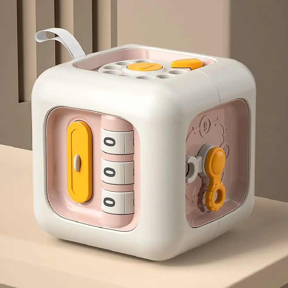 6 IN 1 Montessori Educational Creative Fine Motor Multipurpose Busy Cube Practice Skills Plastic Sensory Busy Board Infant