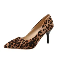 Plus Size 44 Sexy Elegant Women's Fashion Shoes Leopard Print Fashion Pointed Toe High Heels 8.5cm Sandals Chaussure Femme 2025 - Image 6