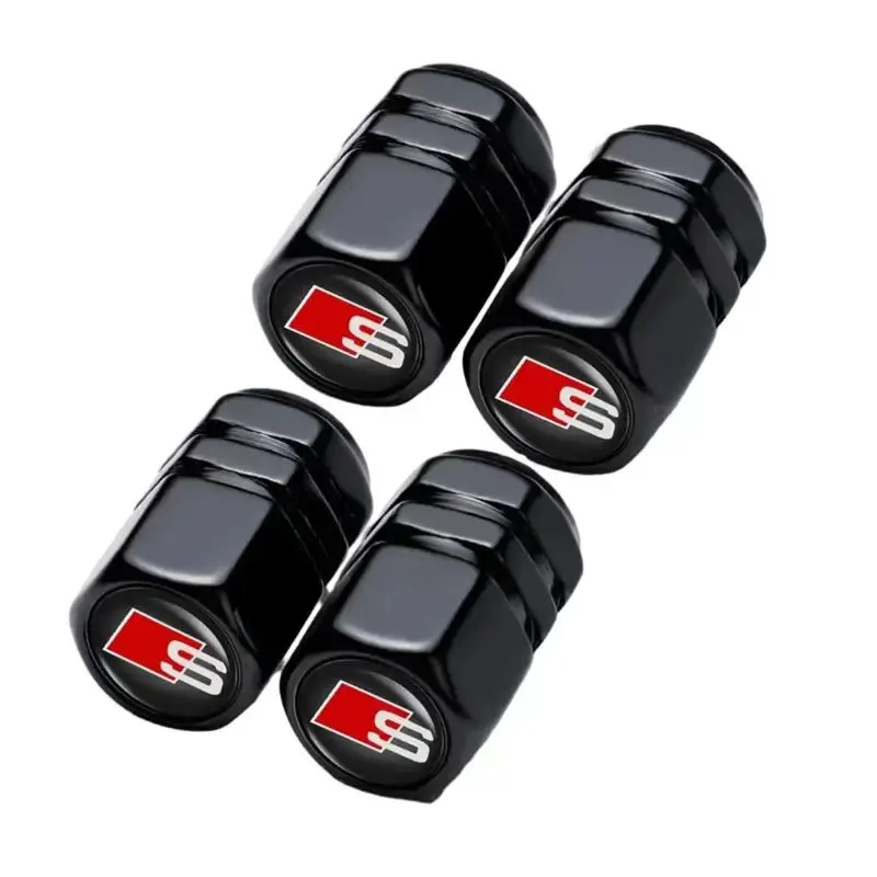 Tire Valve Caps 4pcs Copper Customizable Car Accessories