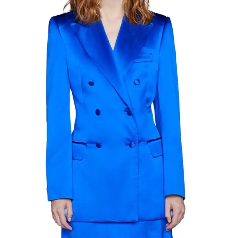 

Women Suits Satin Custom Made 2 Piece Set Blazer Pants/Fashion Ladies Streetwear Summer Daily Casual Comfort Coat Outfit