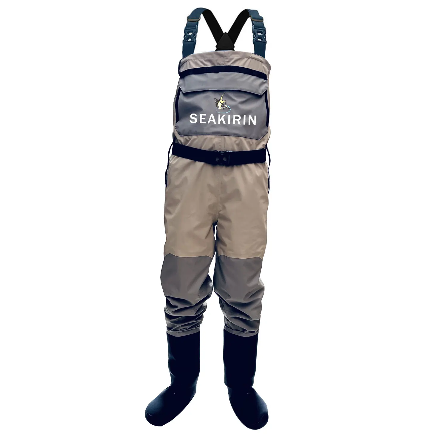 4-Layer Waterproof Men's Chest Fishing Waders Stockingfoot River