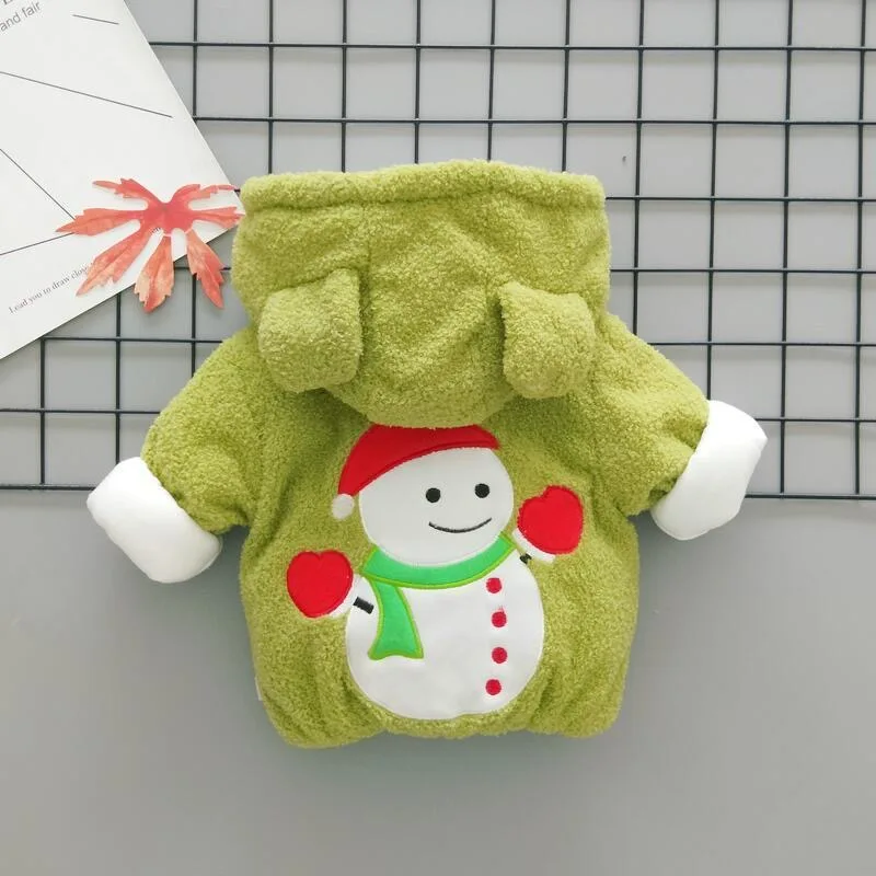 Cute Snowman Boys Jacket Christmas Little Princess Baby Coats For Girls Autumn Winter Warm Hooded Outerwear Clothes 3-24M