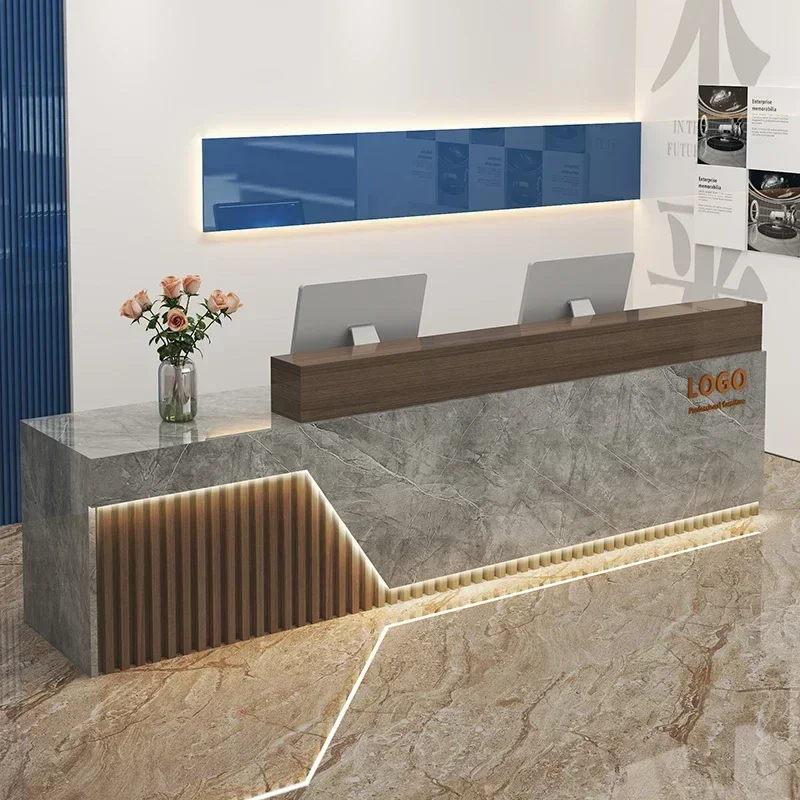 Beauty Institute Reception Desks Luxury Modern Clothes Store Reception Counter Cash Register Recepcion Mueble Office Furniture