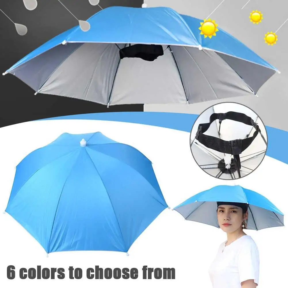 Chapeau parapluie de pluie pliable pour hommes et femmes, ombrage imperméable, extérieur, camping, pêche, vêtements de sauna, chapeaux de plage, U9a4, 69cm