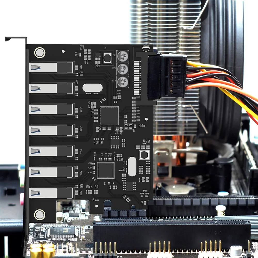 Orico Supervelocidade Porta Usb 3.0 Pci-e Express Card com um Conector de Alimentação Sata de 15 Pinos Pcie Adaptar para Windows 10 Linux - Imagem 3