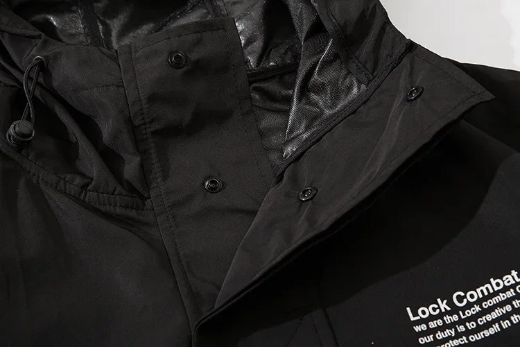 Spring Autumn Cargo Jacket Men Multi-pockets Tactical Functional Hooded Jacket Waterproof Windbreaker Outdoor Coats for Men_voghion.com