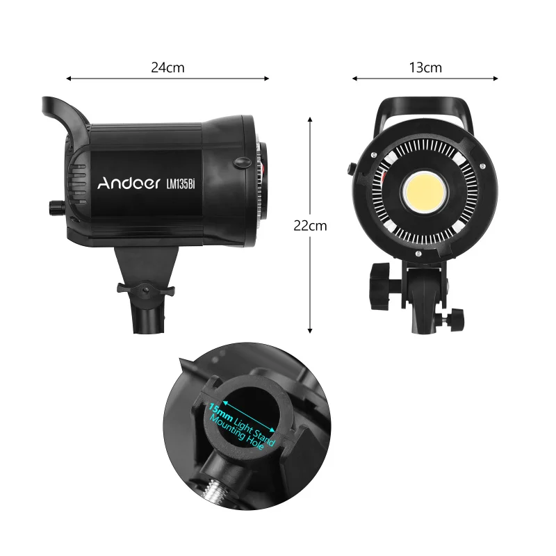강력한 조명과 뛰어난 사용성을 갖춘 Andoer 휴대용 LED 사진 필 라이트