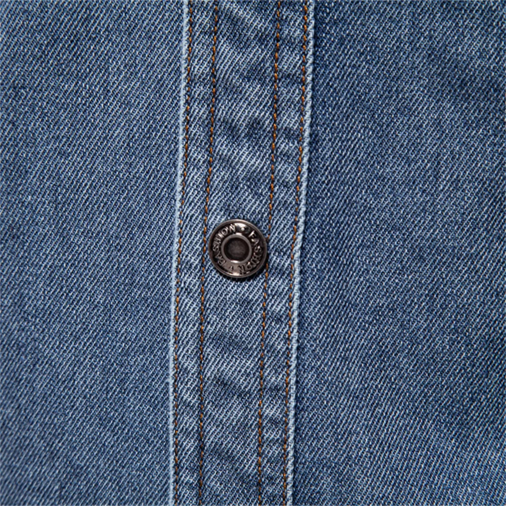 AIOPESON-قمصان جينز للرجال ، قطن ، جيب مزدوج ، قمص...