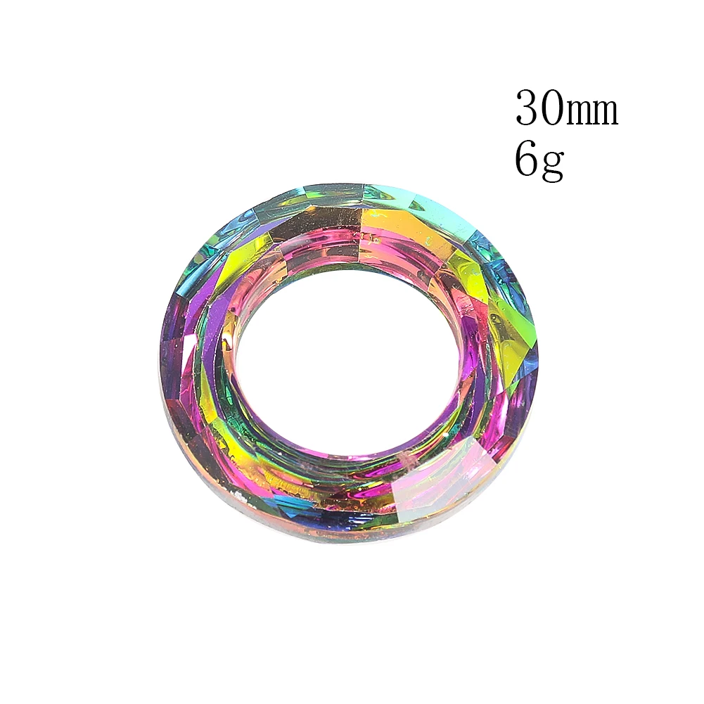 2pcs 50MM Transparent Anneau Cercle Cristal Pendentif Verre Suncatcher  Suspendu