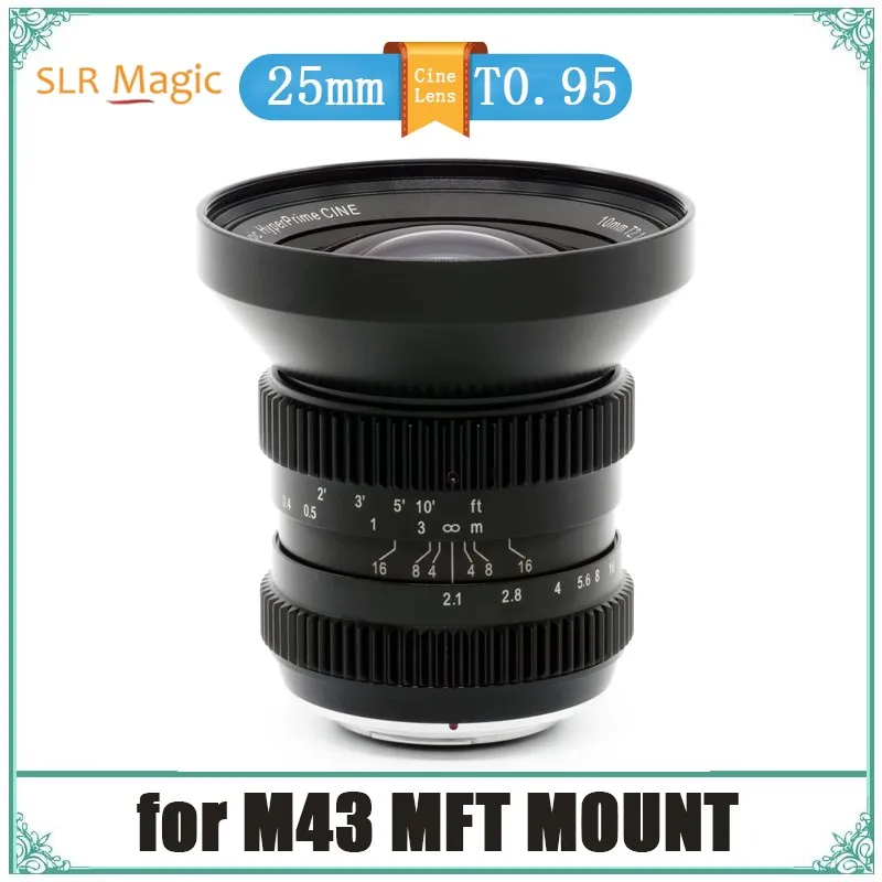 

SLR Magic HyperPrime 25mm T0.95 Telephoto Cinema Cine Lens Manual Focus for M43 MFT Mount Olympus Panasonic Lumix BMPCC Camera