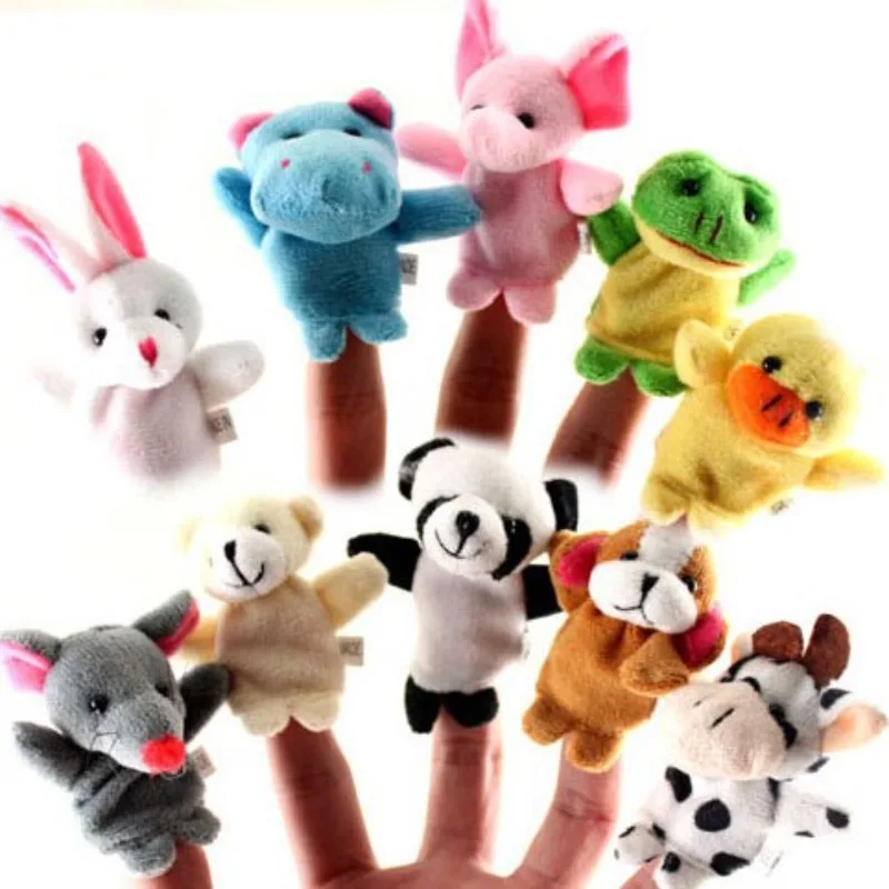 

Finger Dolls Double Layered Animals with Feet Hand Dolls Telling Stories To Babies Good Helpers Plush Toys 10PCS