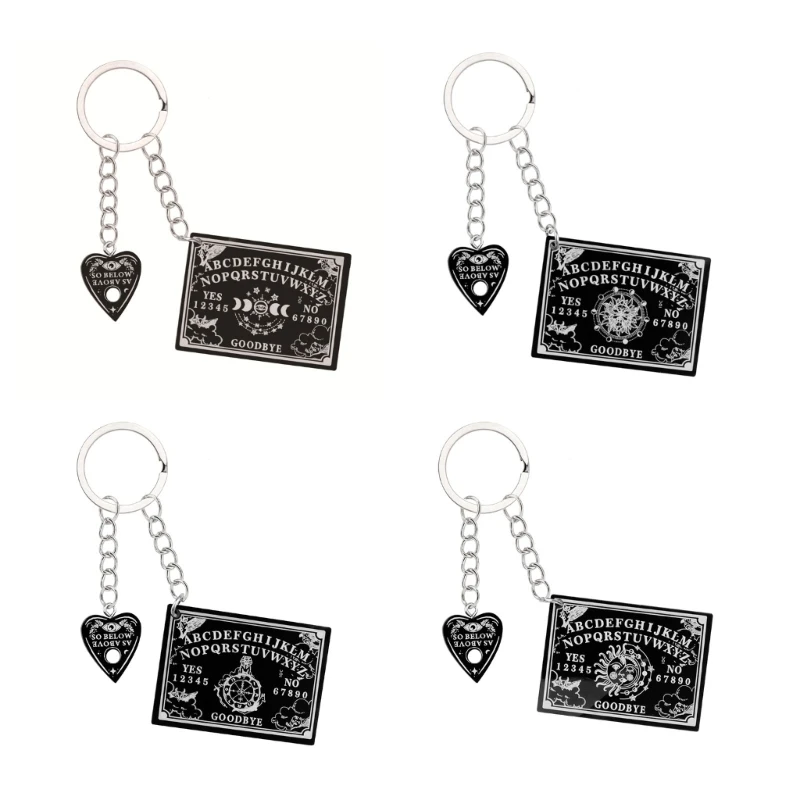 Divination Keychain Tarots Planchette Game Spirit Board Gothic Tarot Board DIY Keychain Necklaces Earring Jewelry Making tarot card storage bag board game cards organizer pouch fashion altar drawstring storage bag for dices jewelry trinket g99d