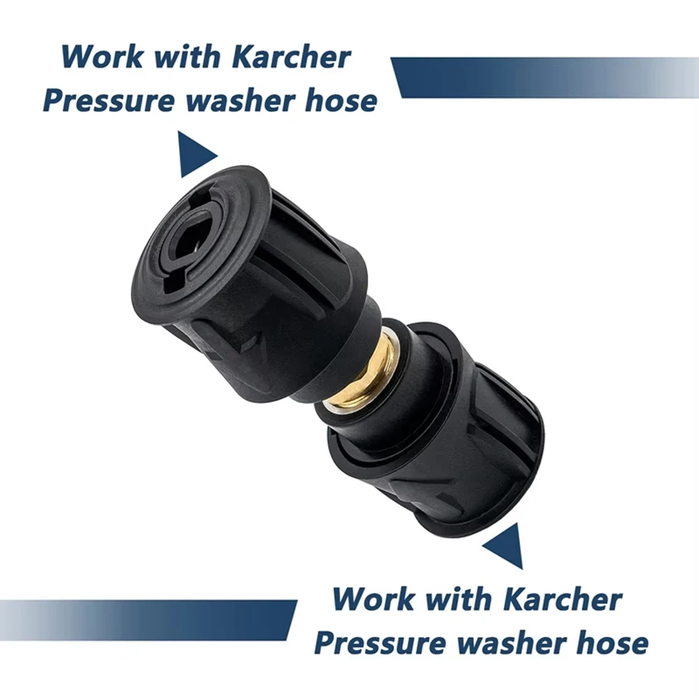 High Pressure Quick-Fitting for Gun and Power Washer Hose Extension Connector Compatible Karcher Hose to M22 14mm Female Fitting 4