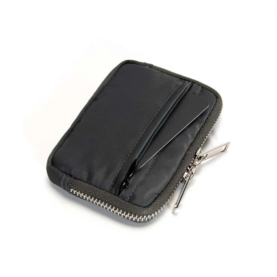 RFID Blocking Anti-Theft Wristlet Bag - Mini Key Coin Wallet Pouch for Cards, Cash, Essentials - Compact Travel Coin Purses