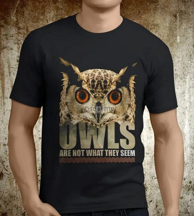 

Design Short Sleeve Tee Shirt Twin Peaks Show The Owls Are Not What They Seem Men S Black Tshirt Size S 3Xl