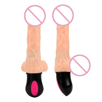 Bendable Sex Toys for Woman 12 Mode Realistic Dildo Vibrator Heating Female Masturbation Flexible Soft Silicone Vagina Massager 4