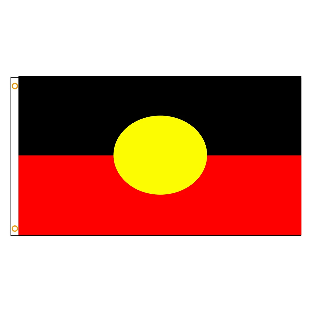 90x150cmAustralianAboriginalBlackYellowRedFlagBannerHomeor