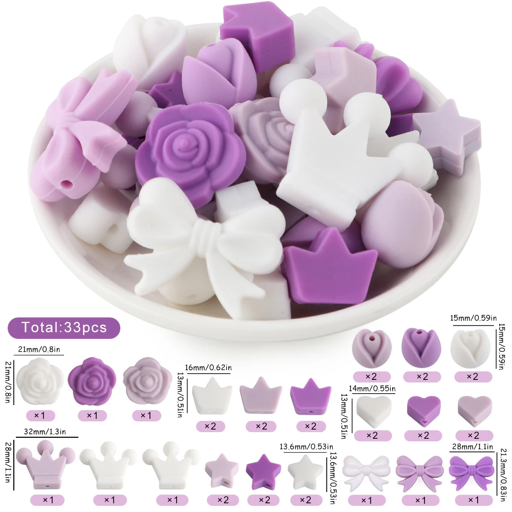 CHGCRAFT 24 Pieces 12 Colors Cactus Silicone Beads Cactus Charm Beads