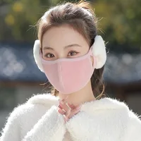 Warm Ear Muffs Face Mask Women's Winter Hot Sale Of The Season Pure Cotton Windproof Cold Resistant Fleece Lined Ear Protecti...
