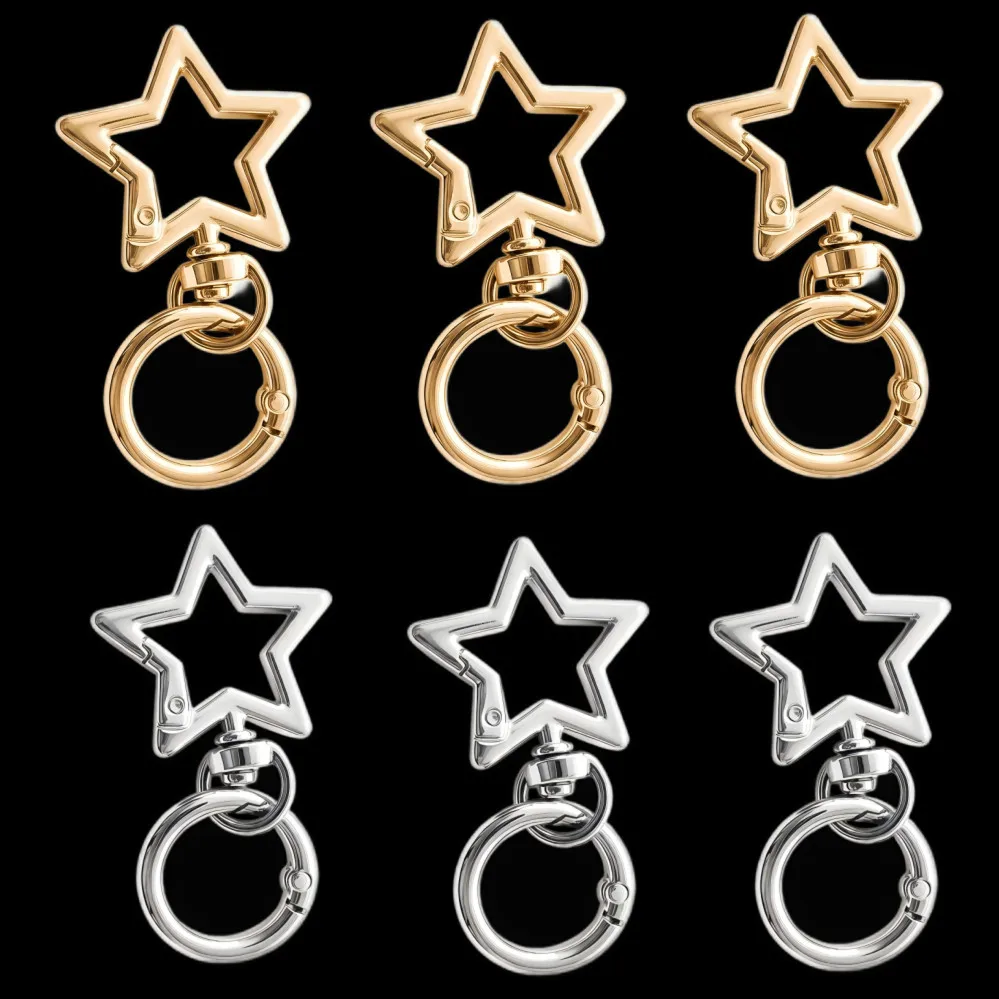 2-50개 스타 스위블 클래스프 클립, 열쇠고리 클립이 있는 랍스터 클래스프, 열쇠고리, 배낭, 지갑, 참 장 액세서리
