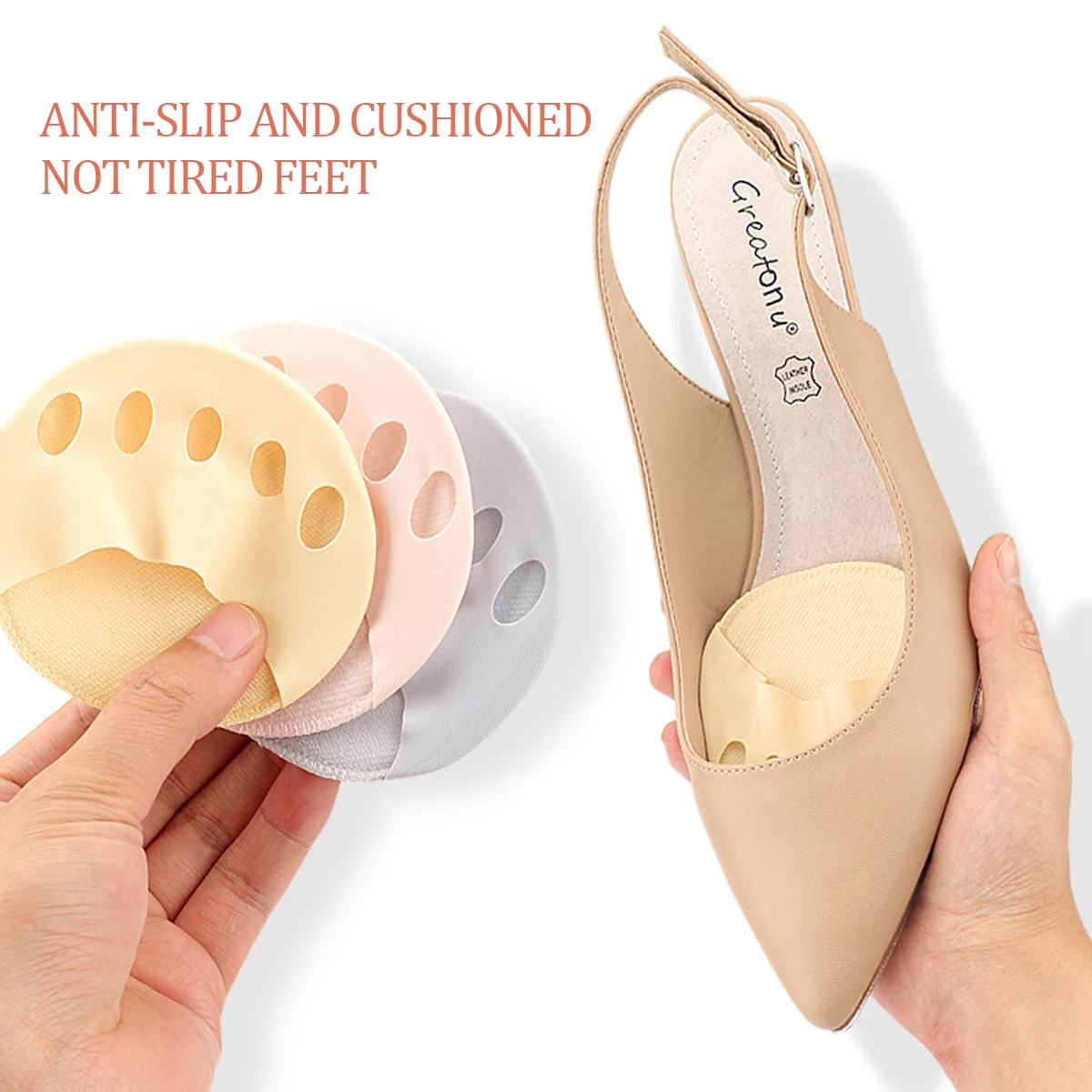 1 pairs Five Toes Forefoot Pads for Women High Heels Halfinsoles calluses Corns Foot care Absorbs Shock socks Toe Pad Inserts toe pads