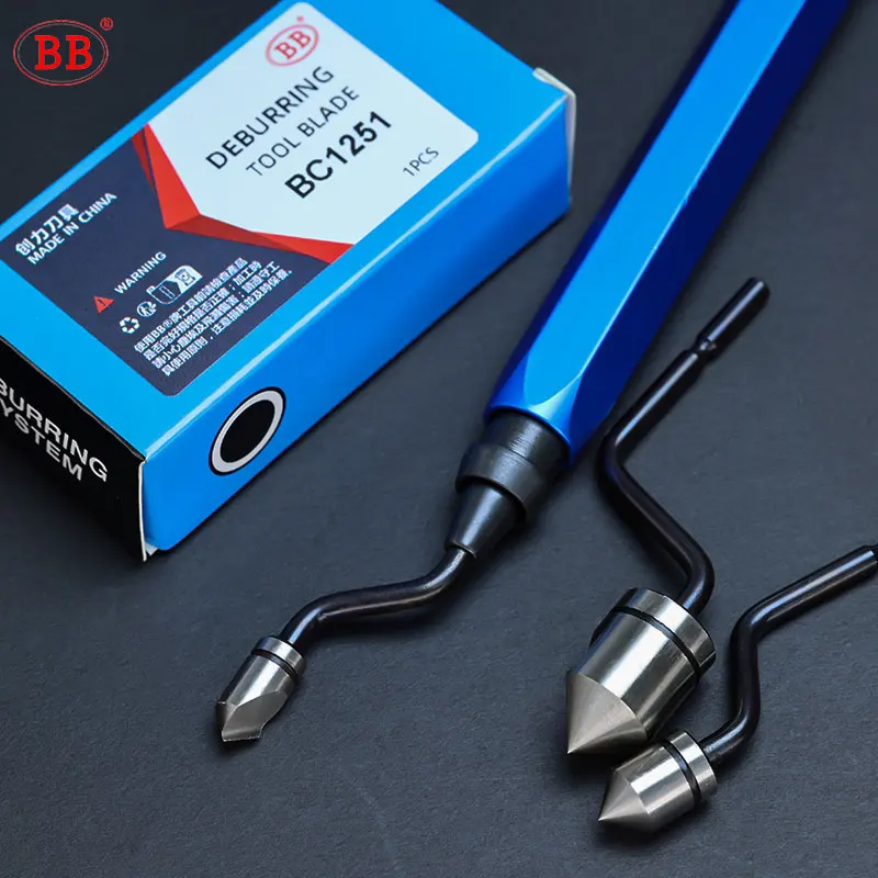 BB HSS 수동 디버링 도구 핸들, 금속 목재 플라스틱 알루미늄 구리 스틸 트리밍 모따기 블레이드 BS1010