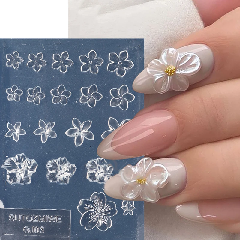 3D 꽃 네일 금형 DIY 실리콘 네일 도구 Frangipani 꽃 꽃잎 네일 디자인 수지 금형 네일 아트 조각 템플릿