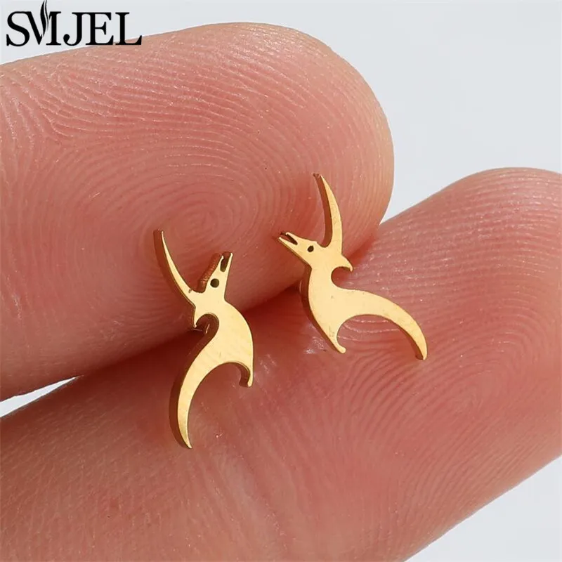 Kleine Piratenschädel-Ohrringe für Coole Mädchen Schwarzer Schmuck Edelstahl Vintage Skelett Eidechsen Geister Ohrringe Piercing Ohr 2025 – Detail 20