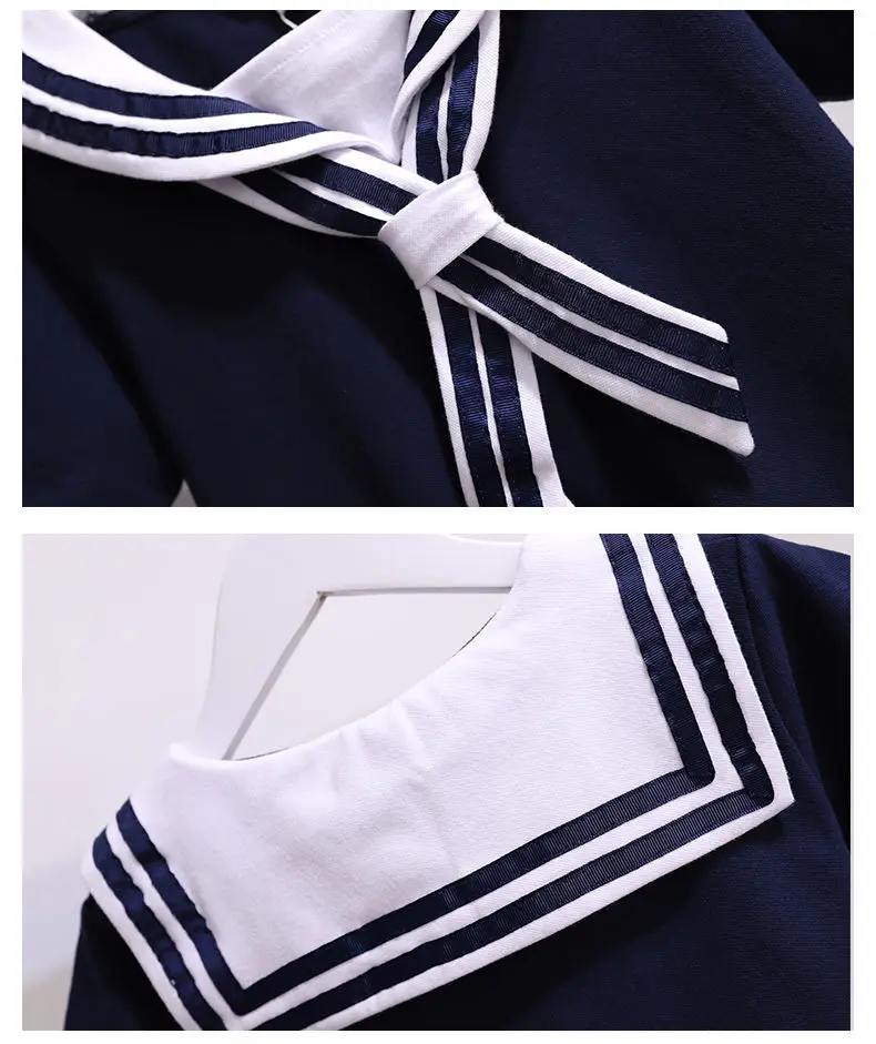 Girls Pleated Skirt Suits Summer Navy Style Children's Skirt 2 Pcs Sets Teen Girls Elementary School Uniforms Student Clothes cute Clothing Sets