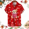 Men's Christmas shirt, 3D Digital Print Series short-sleeved Loose And casual, New Style For 2023. 3