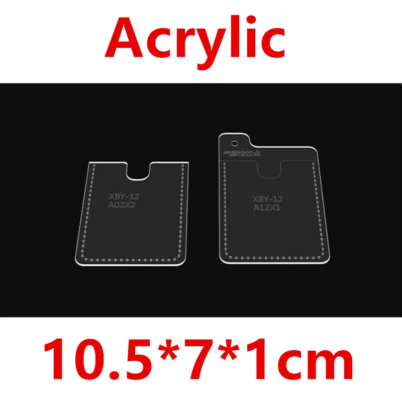 DIY Small Card Holder Leather Craft Acrylic Sewing Template, Photo Card Bag, Leathercraft Tool Set, Sewing Pattern