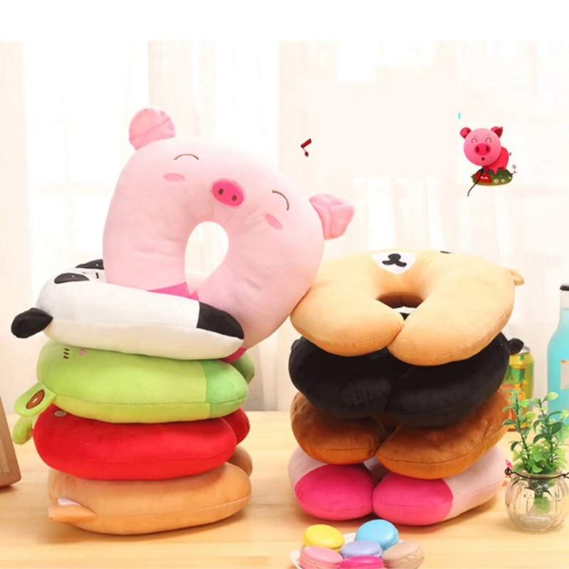 

Cartoon Kids U-shaped Pillow Plush Neck Pillow Nap Pillow Lunch Break Pillow Office Cushion Travel Pillows For Children/Adults