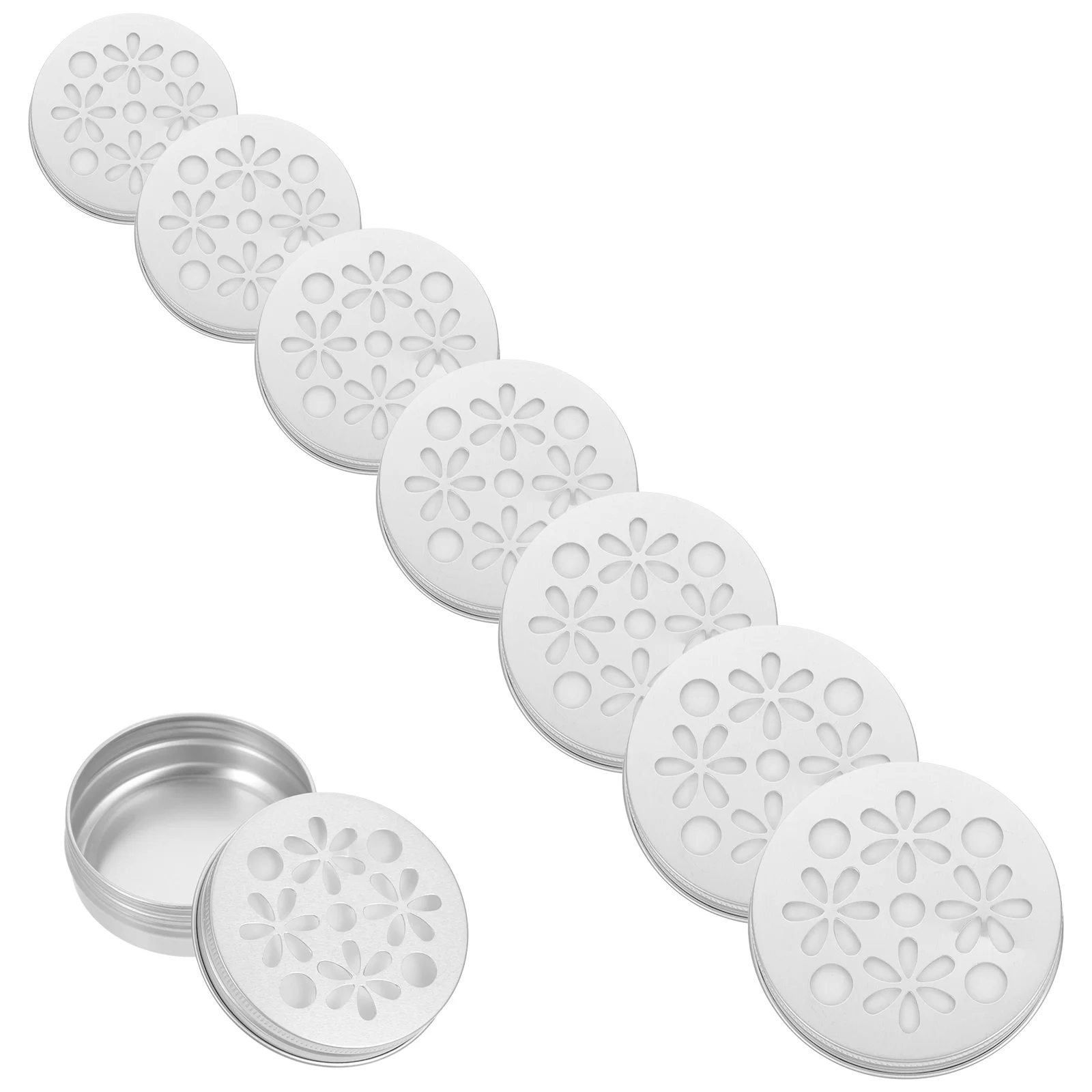 

Sewacc Aluminum Tea Lights Cups 10Pcs 60Ml Metal Tealight Tins Containers Diy Empty Scented Candle Cup Hollow Lids Holiday