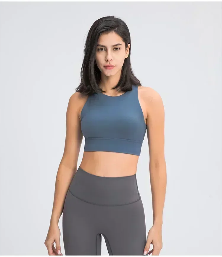 Lemon Printed High Impact Racerback Fitness Sports Bra Full Coverage Brassiere Sport Women Yoga Bras Padded Gym Workout Crop Top