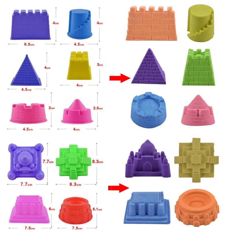 Ultra-light Clay Space Sand Mould Castle Animal Marine Plasticine Mould Children DIY Clay Model Toys Space Sand Accessories DDJ 6