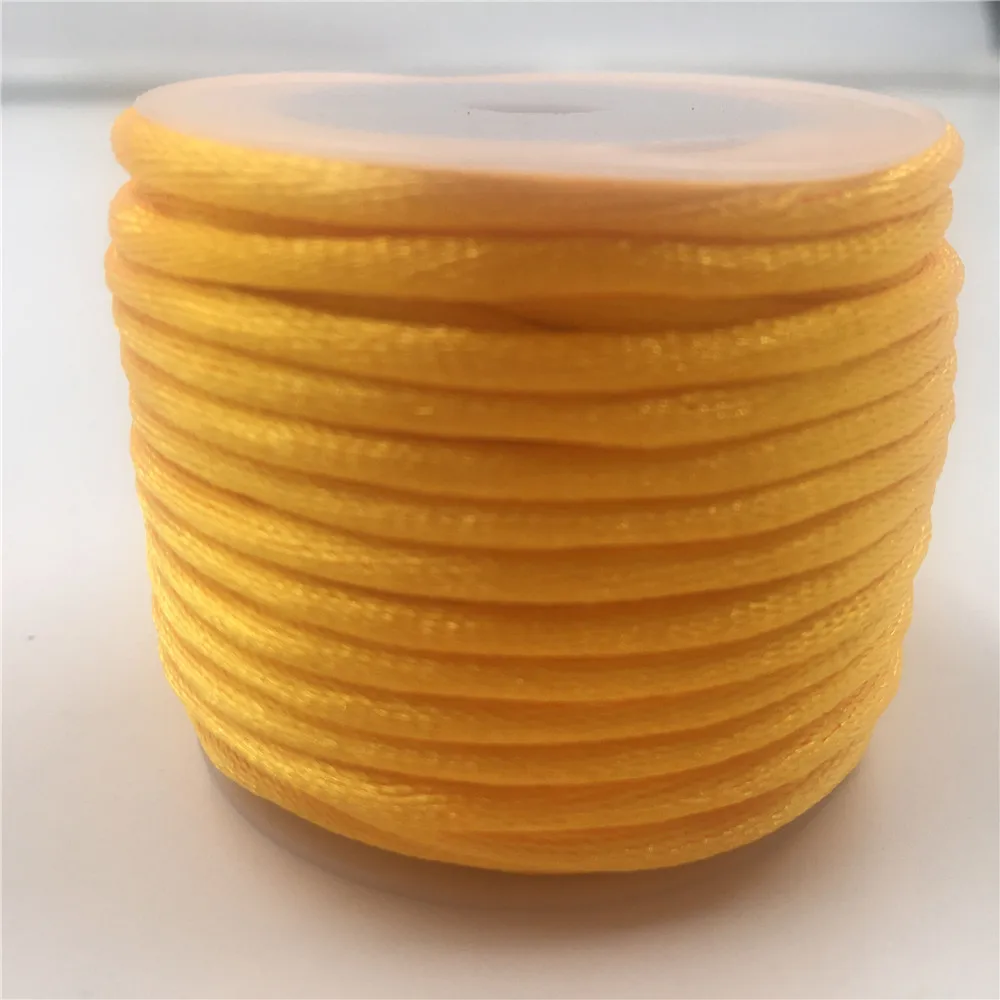 3mm 10Yards Rattail Satin Cord Thread Chinese Knot Macrame Bracelet Braided String DIY Tassels Beading Thread 35colors