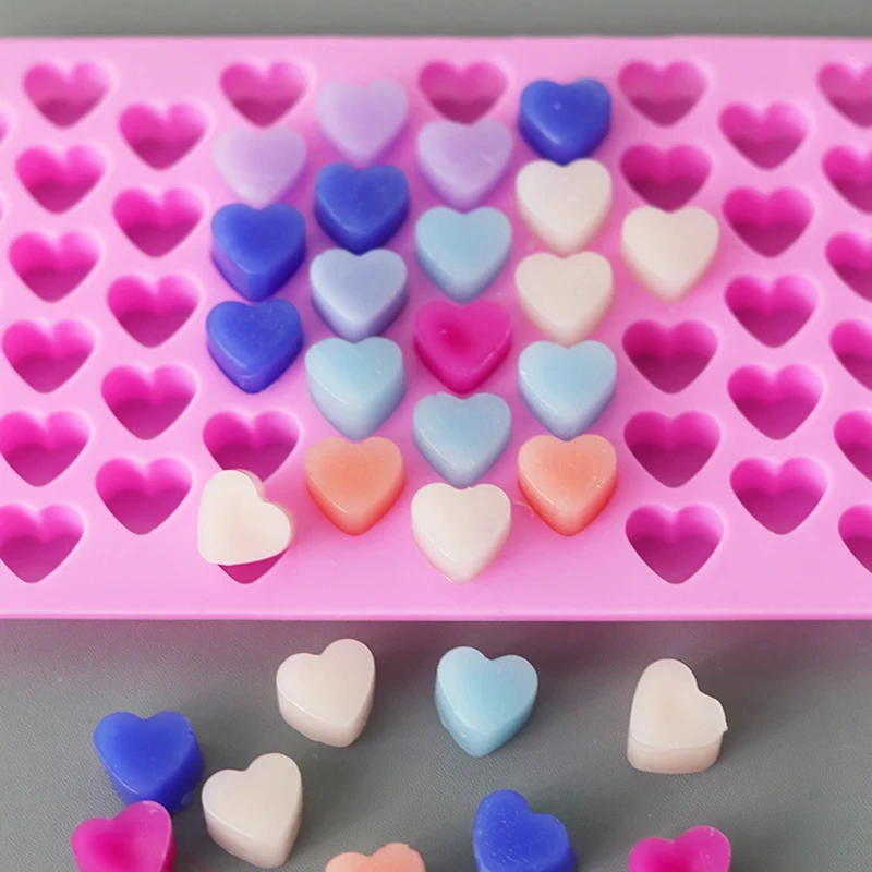 3D Heart Shape Silicone Candle Mold DIY Small Love Candy Cake Chocolate Baking Mould Ice Tray Food Safe Kitchen Supplies aromatherapy candle mold cake mold silicone mold silicone candle molds silicone candle mold candle mold beeswax mold