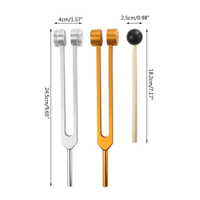 Tuning Fork 64HZ Tuner Mallet Set DNA Repair Healing Nervous System Testing Health Care tuning fork