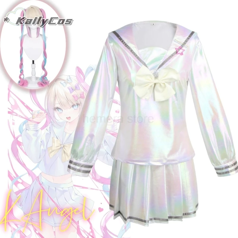 

Game NEEDY GIRL OVERDOSE KAngel Cosplay Costume Lolita Girls Beautiful Laser JK Sailor Suit School Uniform Comic Con Outfit