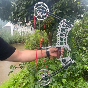 30-70Pound Compound Pulley Bow -Steel Ball - Outdoor Hunting and Shooting Practice Package Left Right Hand Hunting Bows 3