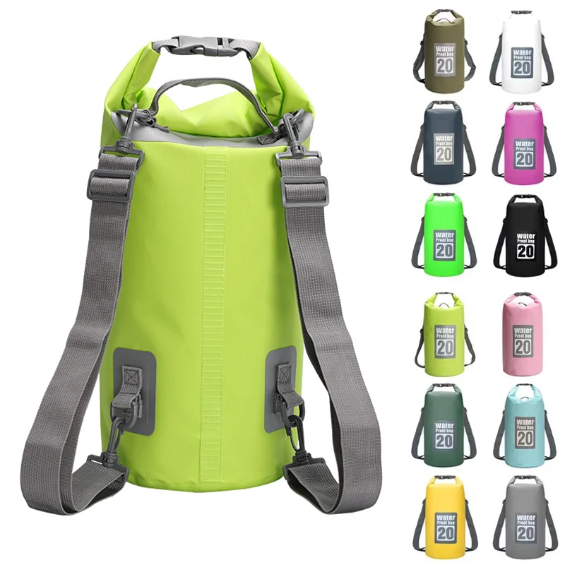 Waterproof Dry Bag 5/10/15/20/30L PVC Folating Backpack Kayaking Boating Swimming Rafting Beach Outdoor Sports Bag