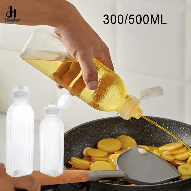 

500ml/800ml Oil Bottle Kitchen Oil Spray Bottle Condiment Squeeze Bottles Cooking Baking Ketchup Mustard Mayo Sauces Olive BBQ